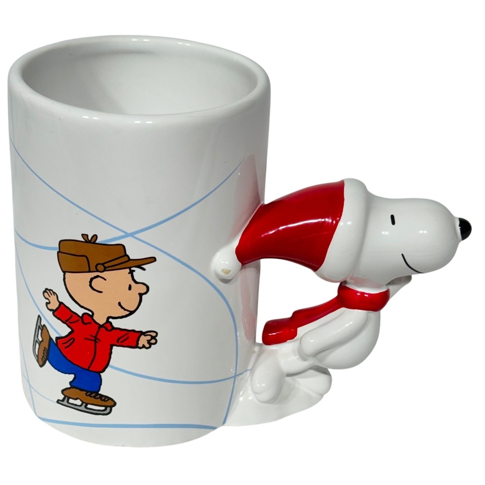 Teleflora‎ Peanuts Mug Snoopy 3D Handle Charlie Brown Christmas 50 Years
